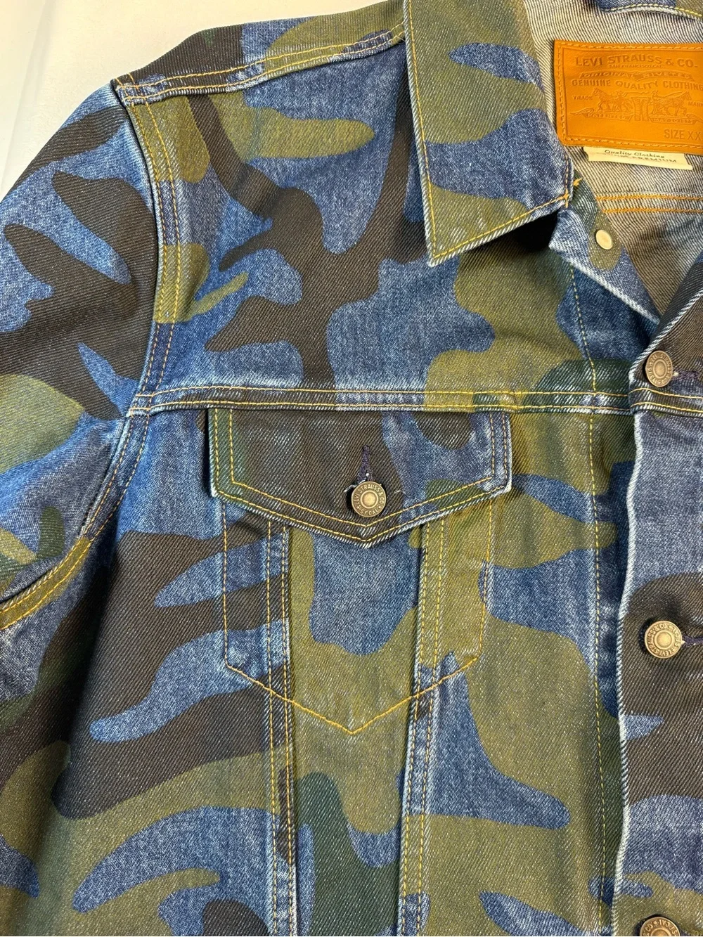 Levi's Big E Camo Denim Trucker Jacket